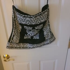 White House Black Market Black and White Camisole